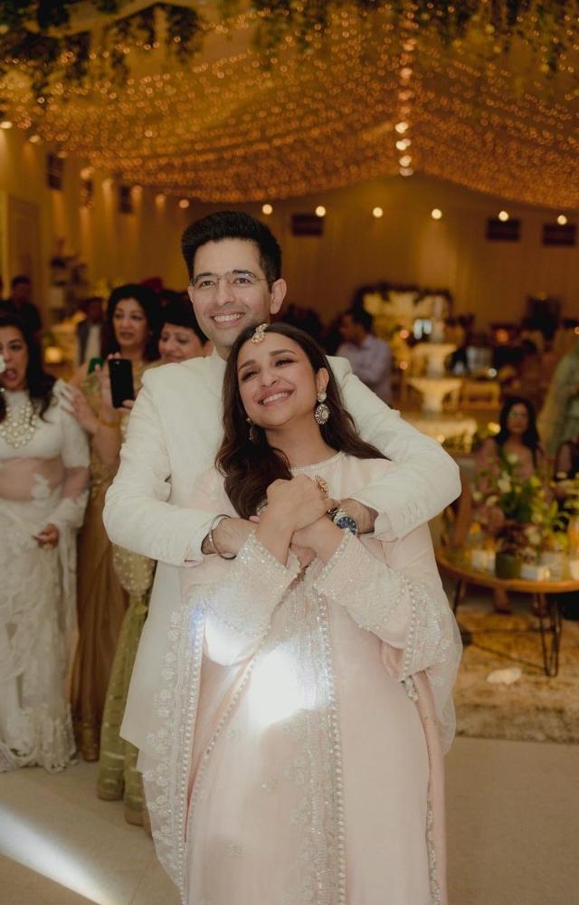 Her engagement outfit was designed by Manish Malhotra